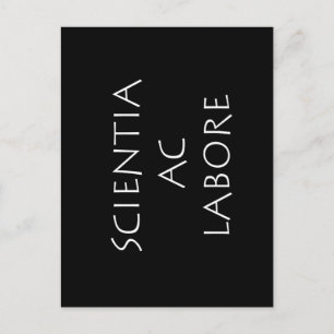 Carte Postale Scientia ac labore