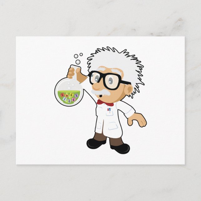 Carte Postale Scientifique avec bécher (Devant)