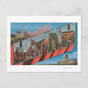 Carte Postale Scofield, Utah - Scènes de grandes lettres