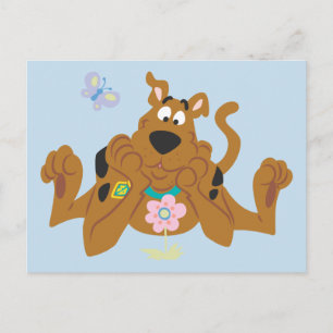 Carte Postale Scooby-Doo Admirant Fleur