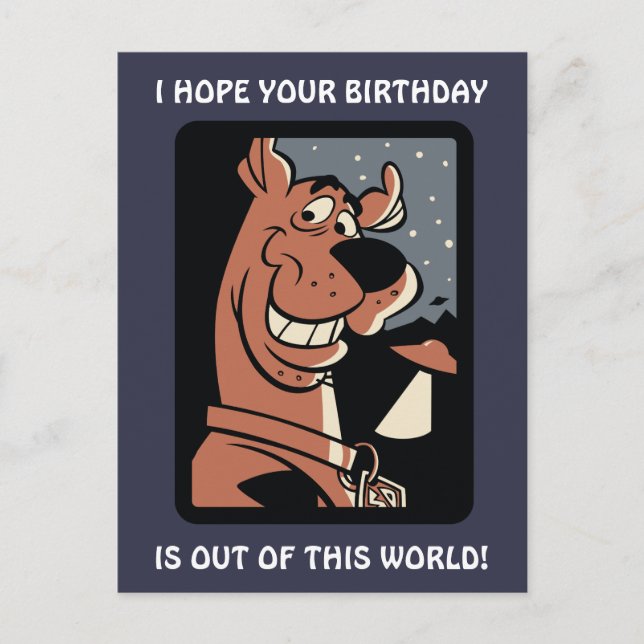 Carte Postale Scooby Doo avec OVNI (Devant)