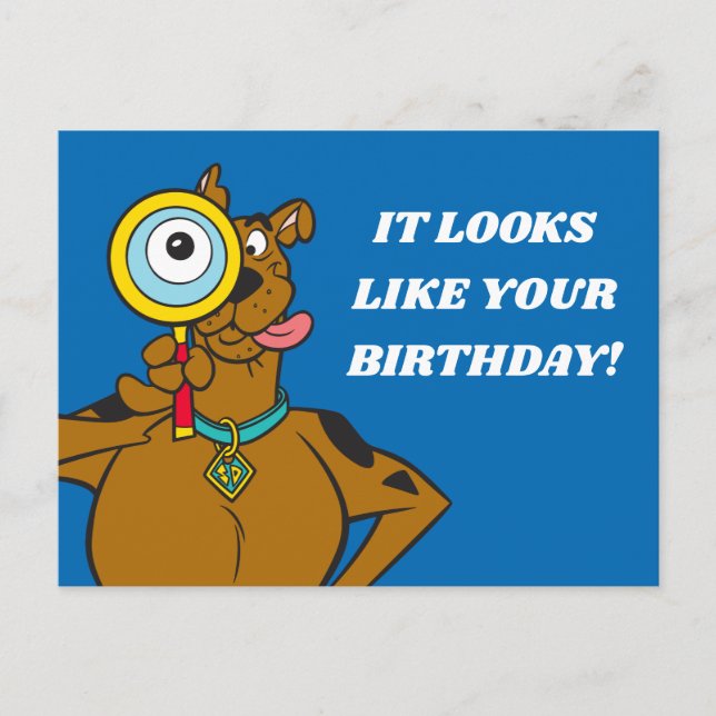 Carte Postale Scooby Doo Avec Verre Magnifiant (Devant)