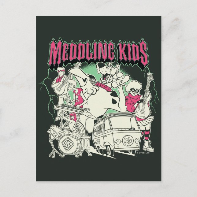 Carte Postale Scooby-Doo et le groupe Gang Meddling Kids Punk (Devant)