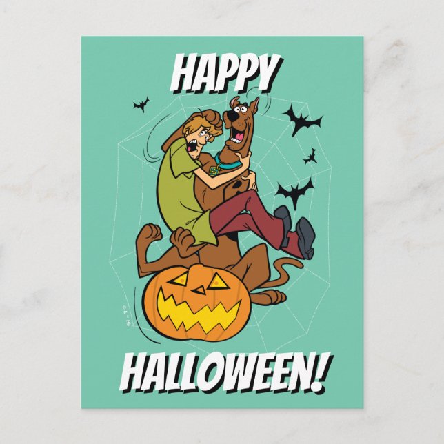 Carte Postale Scooby-Doo et Shaggy Halloween Fright (Devant)
