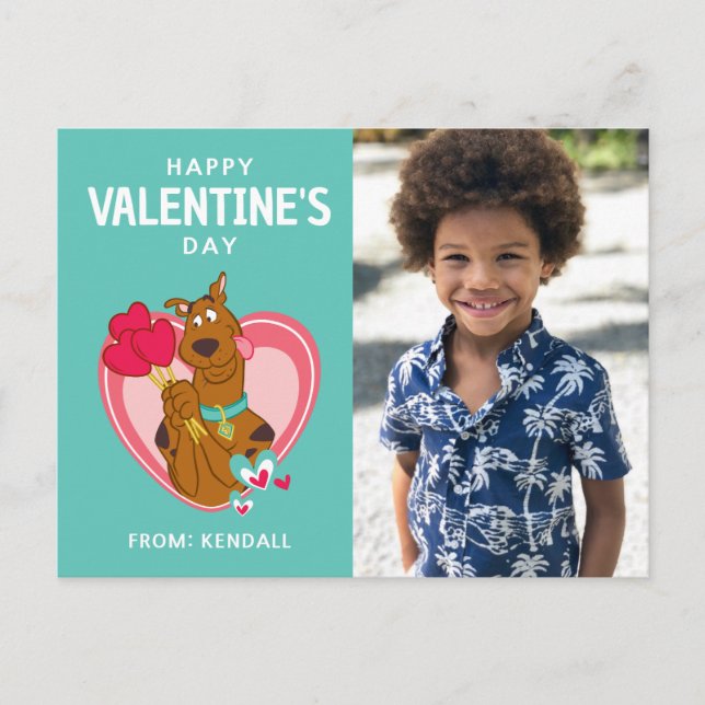 Carte Postale Scooby-Doo Holding Heart Lollipops (Devant)