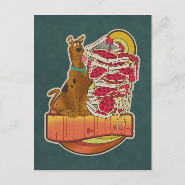 Carte Postale Scooby-Doo | Pile de Pizza "Munchies" Graphique (Devant)