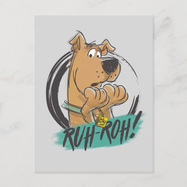 Carte Postale Scooby-Doo "Ruh Roh !" Croquis de marqueur (Devant)