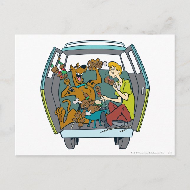 Carte Postale Scooby Doo & Shaggy Dans La Machine Mystérieuse (Devant)