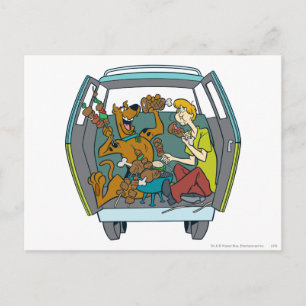 Carte Postale Scooby Doo & Shaggy Dans La Machine Mystérieuse