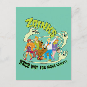 Carte Postale Scooby Which Way for More Candy ?
