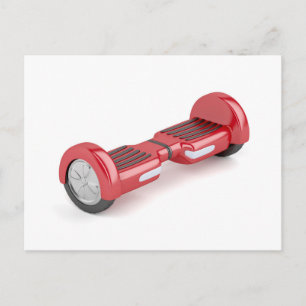 Carte Postale Scooter auto-équilibrage rouge