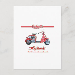Carte Postale Scooter Cushman Highlander