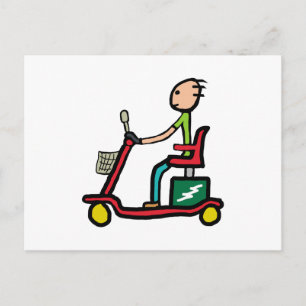 Carte Postale Scooter de mobilité