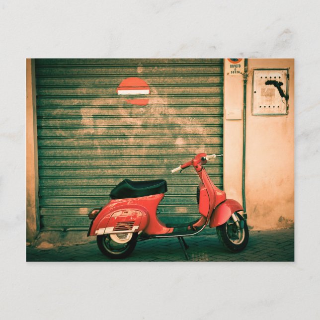Carte Postale Scooter en Italie (Devant)