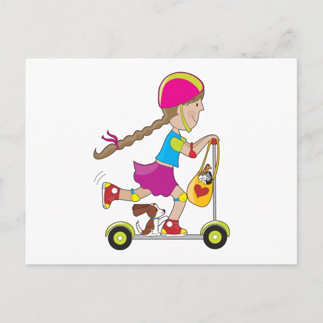 Carte Postale Scooter Kid (Devant)