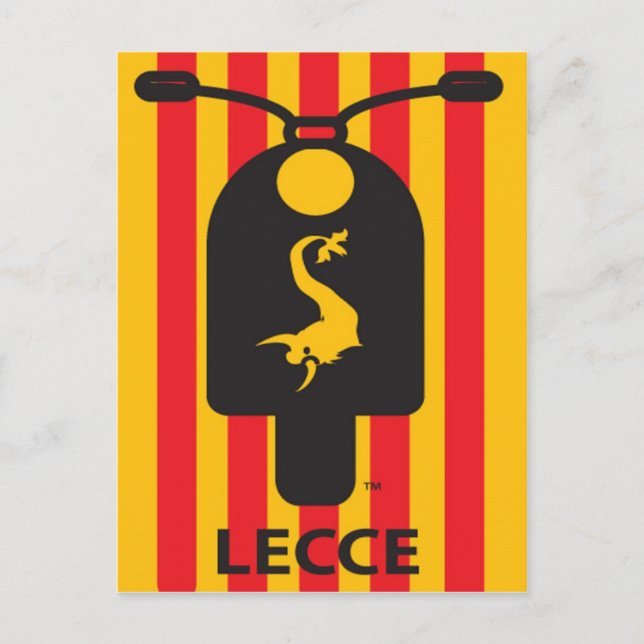 Carte postale Scooter Lecce (Devant)