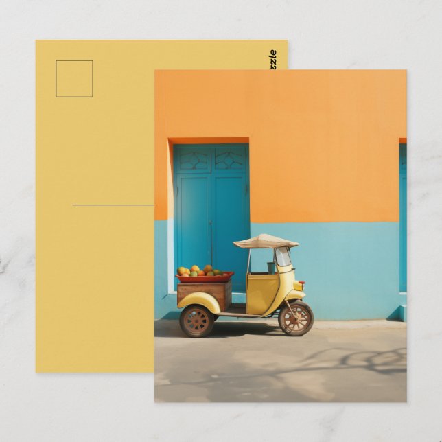 Carte Postale Scooter Mango Riksja (Devant / Derrière)