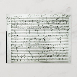 Carte Postale Score autographe de 'Fragment aus dem'