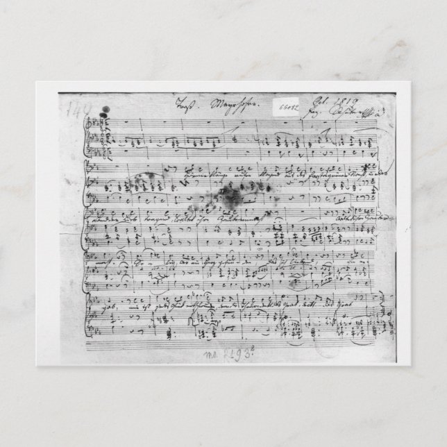 Carte Postale Score d'autographe pour le couvercle 'Trost' (Devant)