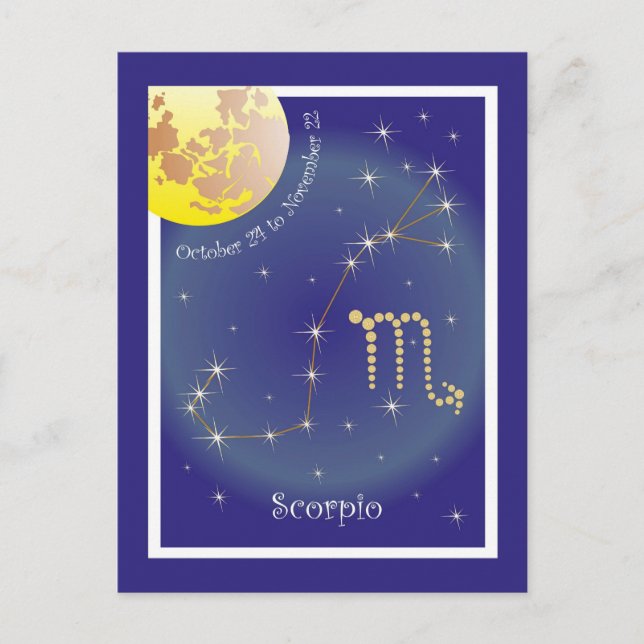 Carte Postale Scorpio 24 octobre à novembre 22 Postkarte (Devant)