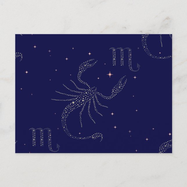 Carte Postale scorpio étoiles (Devant)