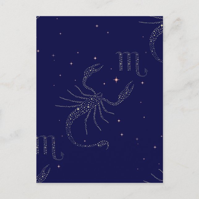 Carte Postale scorpio étoiles (Devant)