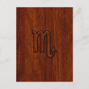 Carte Postale Scorpio Zodiac Connexion Style acajou