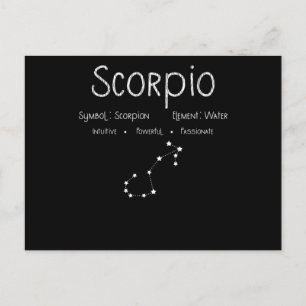Carte Postale Scorpion Horoscope Astrologie Signe du zodiaque An