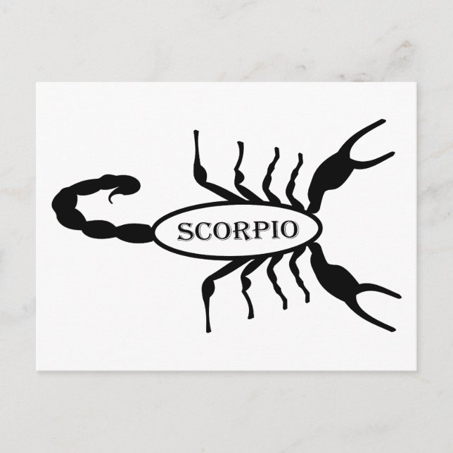 Carte Postale Scorpion noir Signe astrologique Scorpion (Devant)