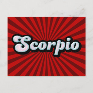 Carte Postale Scorpion rétro Zodiac