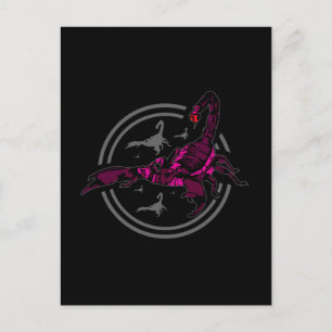 Carte Postale Scorpion rose