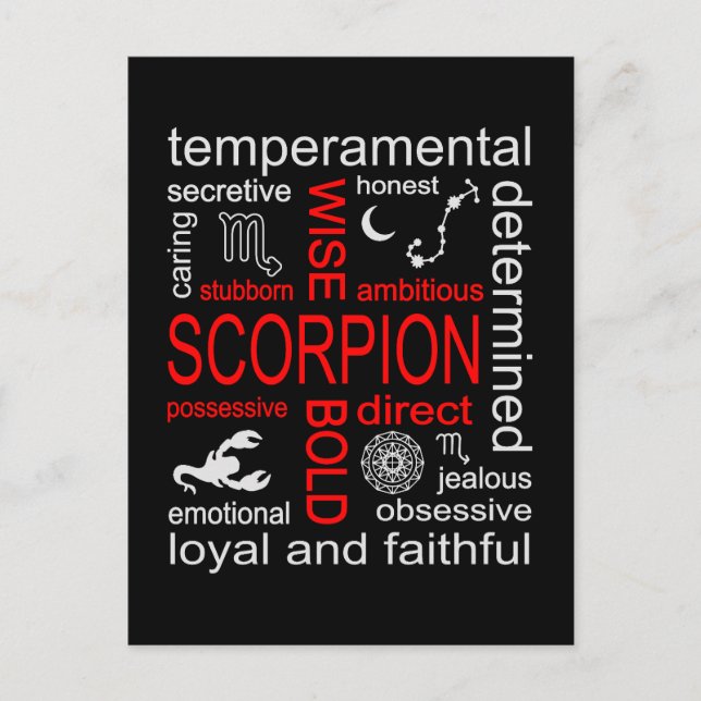 Carte Postale Scorpion signe zodiaque (Devant)