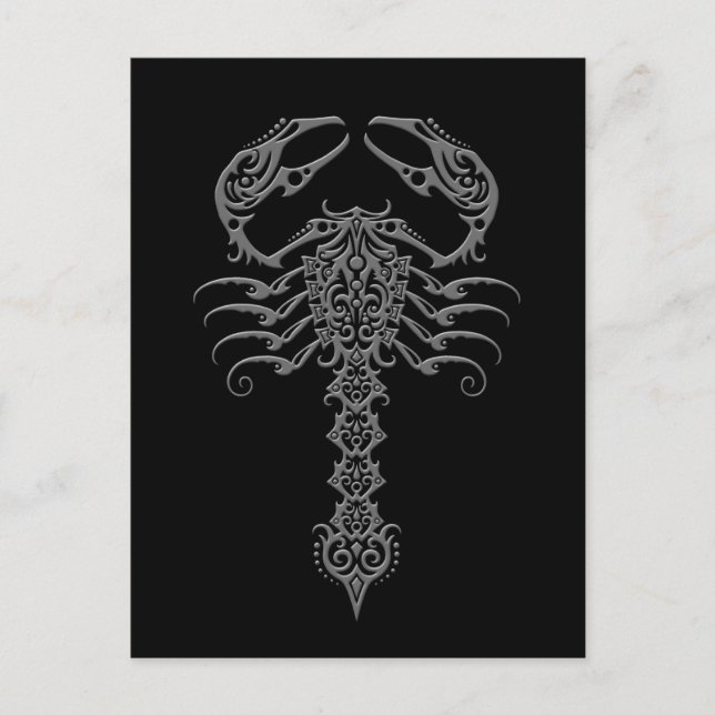 Carte Postale Scorpion tribal foncé (Devant)