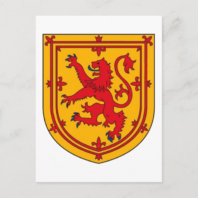 Carte Postale Scotland Lion Rampant Shield (Devant)