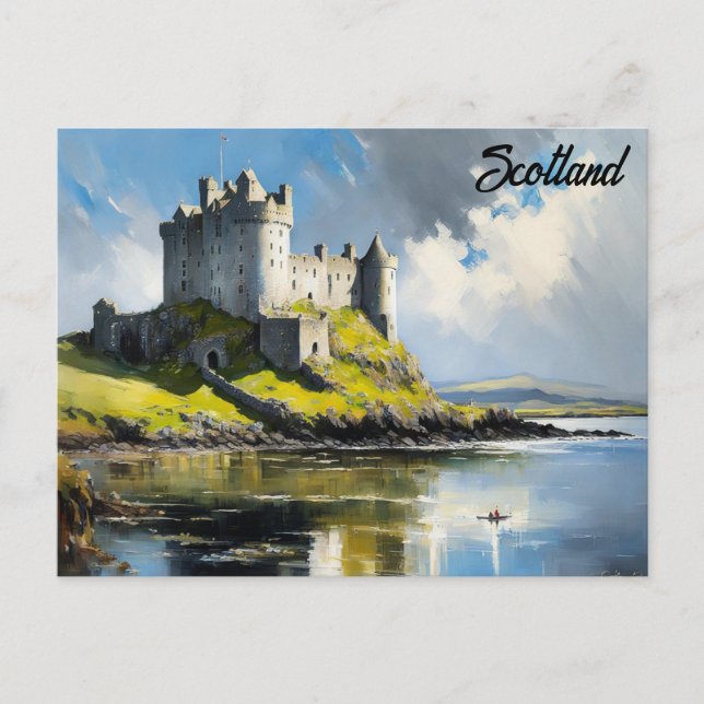 Carte Postale Scotland Scotland Castle Watercolor Travel (Devant)