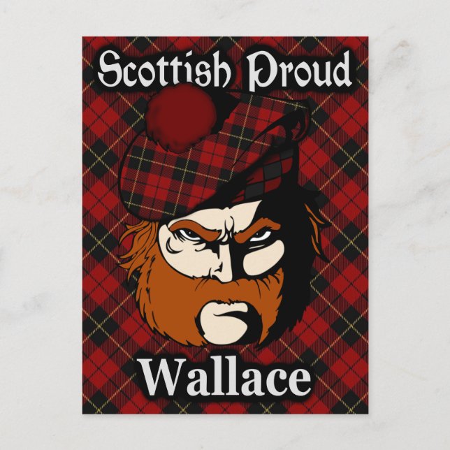 Carte postale Scottish Clan Wallace Tartan (Devant)