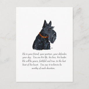 Carte Postale Scottish Terrier Keepsaké