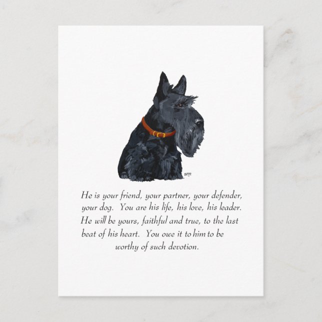 Carte Postale Scottish Terrier Keepsaké (Devant)