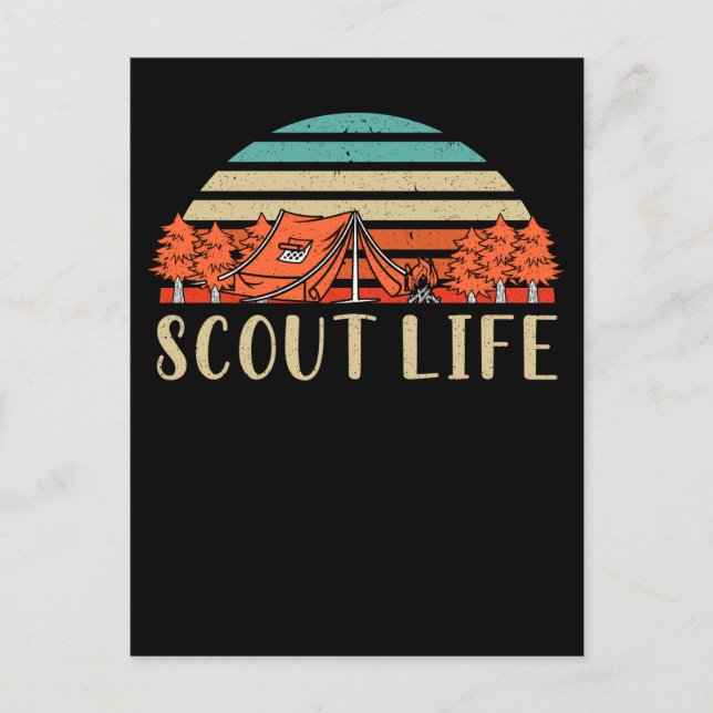 Carte Postale Scout Life Campfire Aventure Nature Lover Camper (Devant)