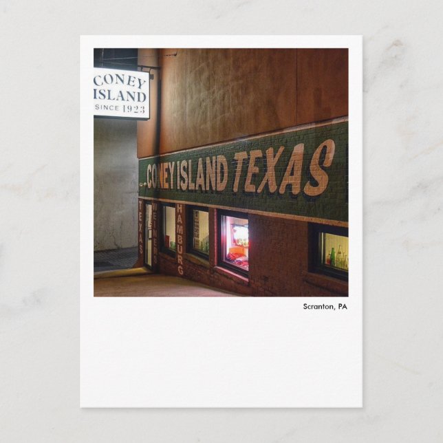 Carte Postale Scranton PA-Coney Island Texas Wieners (Devant)