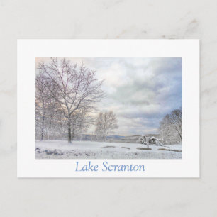 Carte Postale Scranton PA-Lake Scranton Post-Card Blues d'hiver