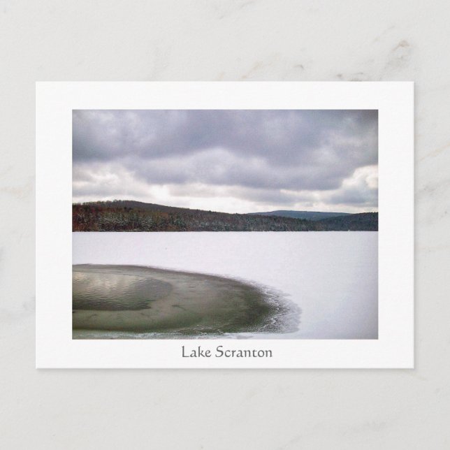 Carte Postale Scranton, PA Lake Scranton Post-Carte Gelée (Devant)