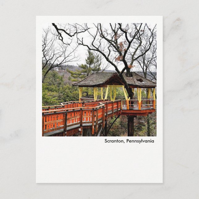 Carte postale Scranton PA Nay Aug Park Tree House (Devant)