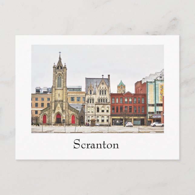 Carte Postale Scranton, Pa Post-Card-Wyoming Ave Architecture (Devant)