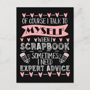 Carte Postale Scrapbooking Humour Drôle Livre Hobby