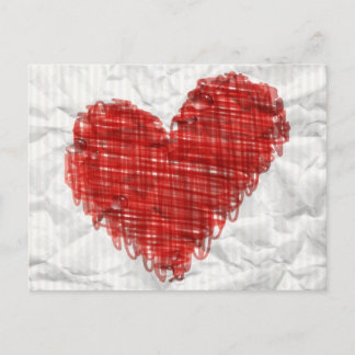 Carte Postale Scribble Heart