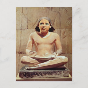 Carte Postale Scribe assis les jambes croisées