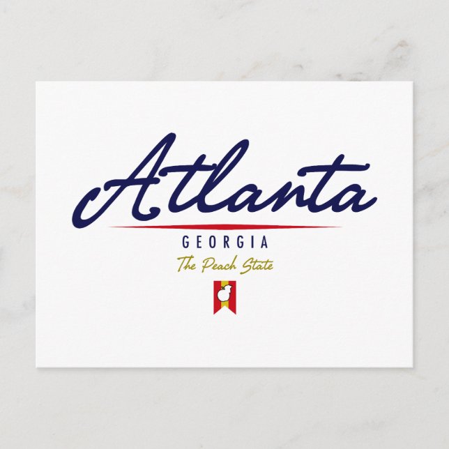Carte Postale Script Atlanta (Devant)