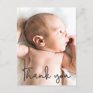 Carte Postale Script de remerciement personnalisé avec photo de 