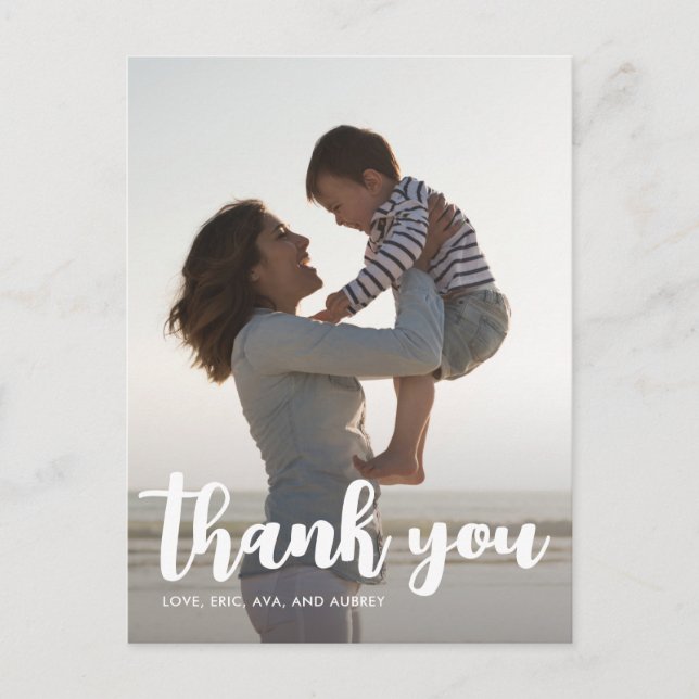 Carte Postale Script de remerciement pour la fête d'anniversaire (Devant)